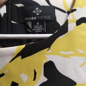 Yellow and Black floral Ronni Nicole dress
